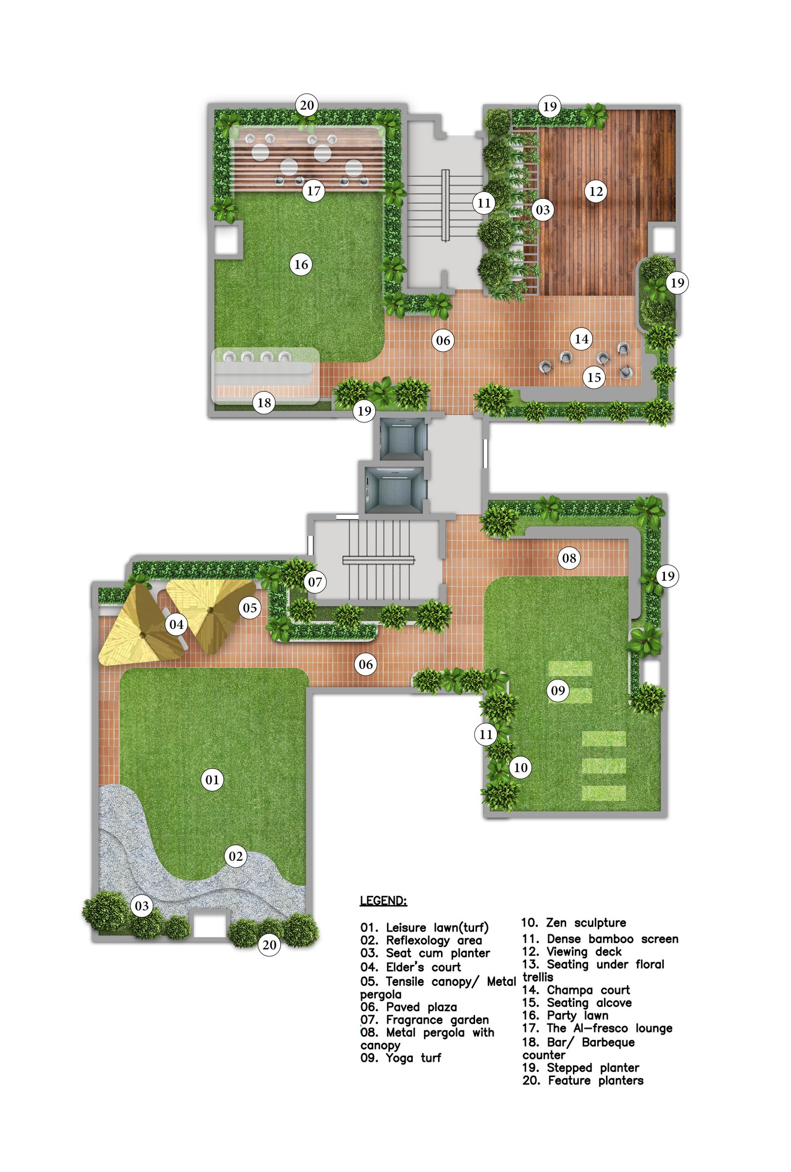 Tower 2 Roof Terrace Landscape Plan